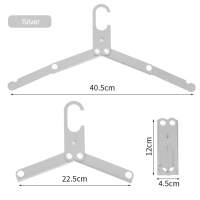 Aluminum Alloy Folding Clothes Hanger Clothing Drying Rack Wardrobe Organizer for Travel Camping Folding Clothes Hanger Portable Travel Outdoor Camping Clothes Drying Rack Hooks Coat Hang Stand Portable Space Saving Travel Camping Hangers