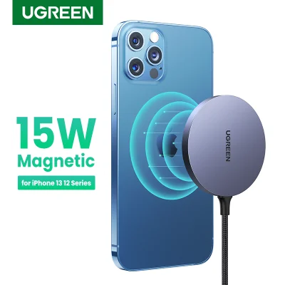 UGREEN 15W Magnetic Wireless Charger For iPhone 12 13 Series Phone Charger Magnet Induction Charger For iPhone Wireless Charging Pad