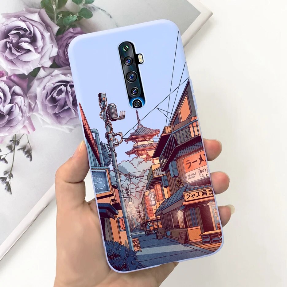 Cho Oppo RENO 2 2F 2z trường hợp hoạt hình thời trang mới bìa nhựa TPU mềm Ốp điện thoại cho OPPO Op