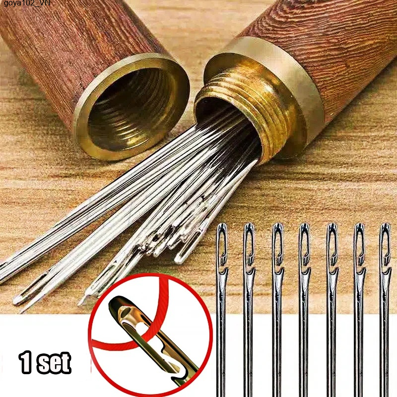 goya102 Kim Tự Xỏ Chỉ Bằng Thép Không Gỉ / Kim May Hạt diy Gia Dụng / Kim Tự Động Nhanh Chóng