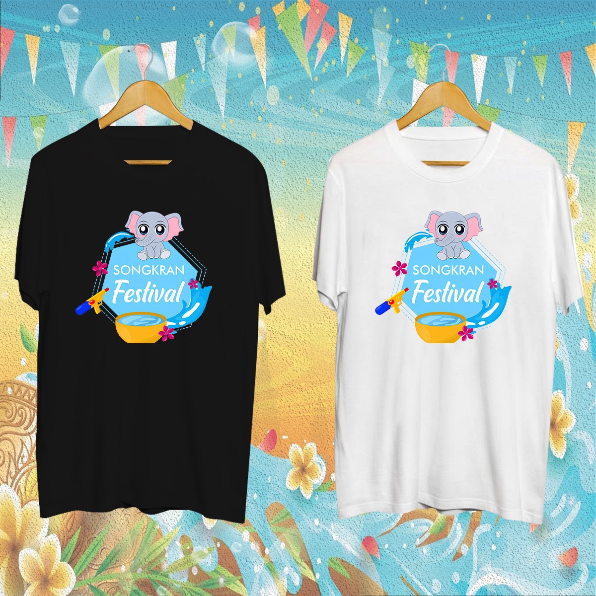 💦✨NEW✨💦2024 Full Size S-5XL สำหรับชาย | หญิง ชุดสงกรานต์💦💦 ราคา 165 บาท*ส่งฟรี