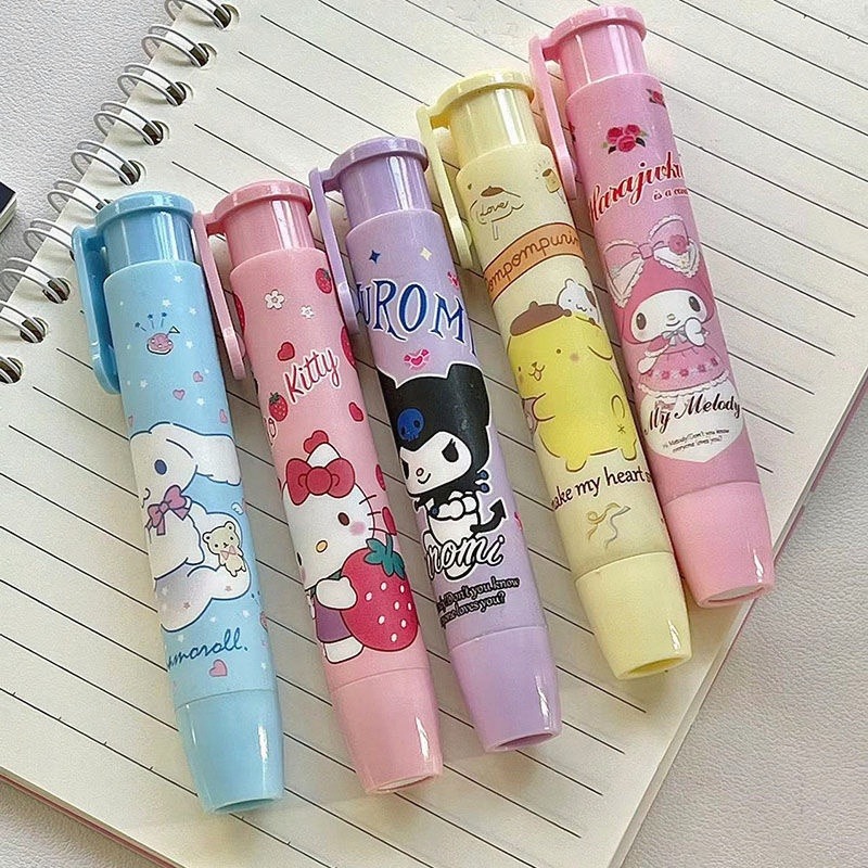 Cục Tẩy Dạng Nhấn Hình Hello Kitty Kuromi MyMelody Cinnamoroll Dễ Thương Sáng Tạo