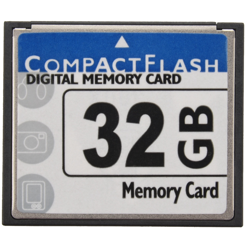 【Latest model】Professional 32GB Compact Flash Memory Card(White&Blue)