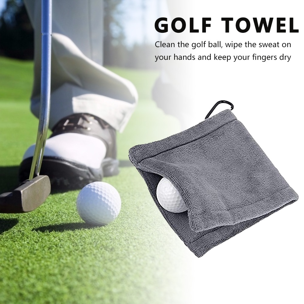 Khăn Lau Bóng Golf Vi Sợi Có Móc Đa Năng Khăn Lau Đầu Gậy Golf Chuyên