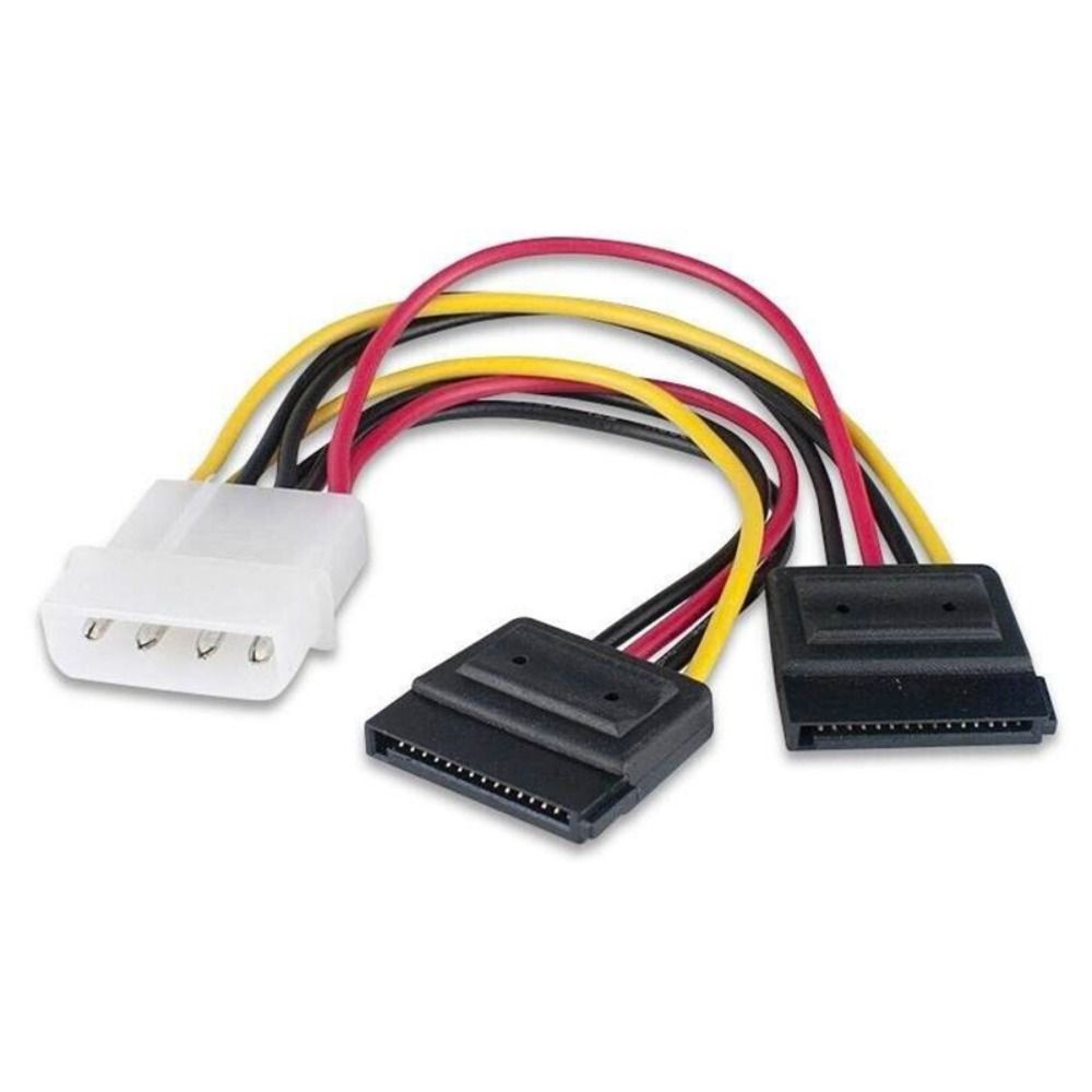 Cơ hội cariant34op3 Molex để sata ổ cứng kép cáp điện 4 pin để 15 pin chia năng lượng Y cáp nguồn sata chia năng lượng chất lượng cao 7.48in nữ bộ chuyển đổi cáp