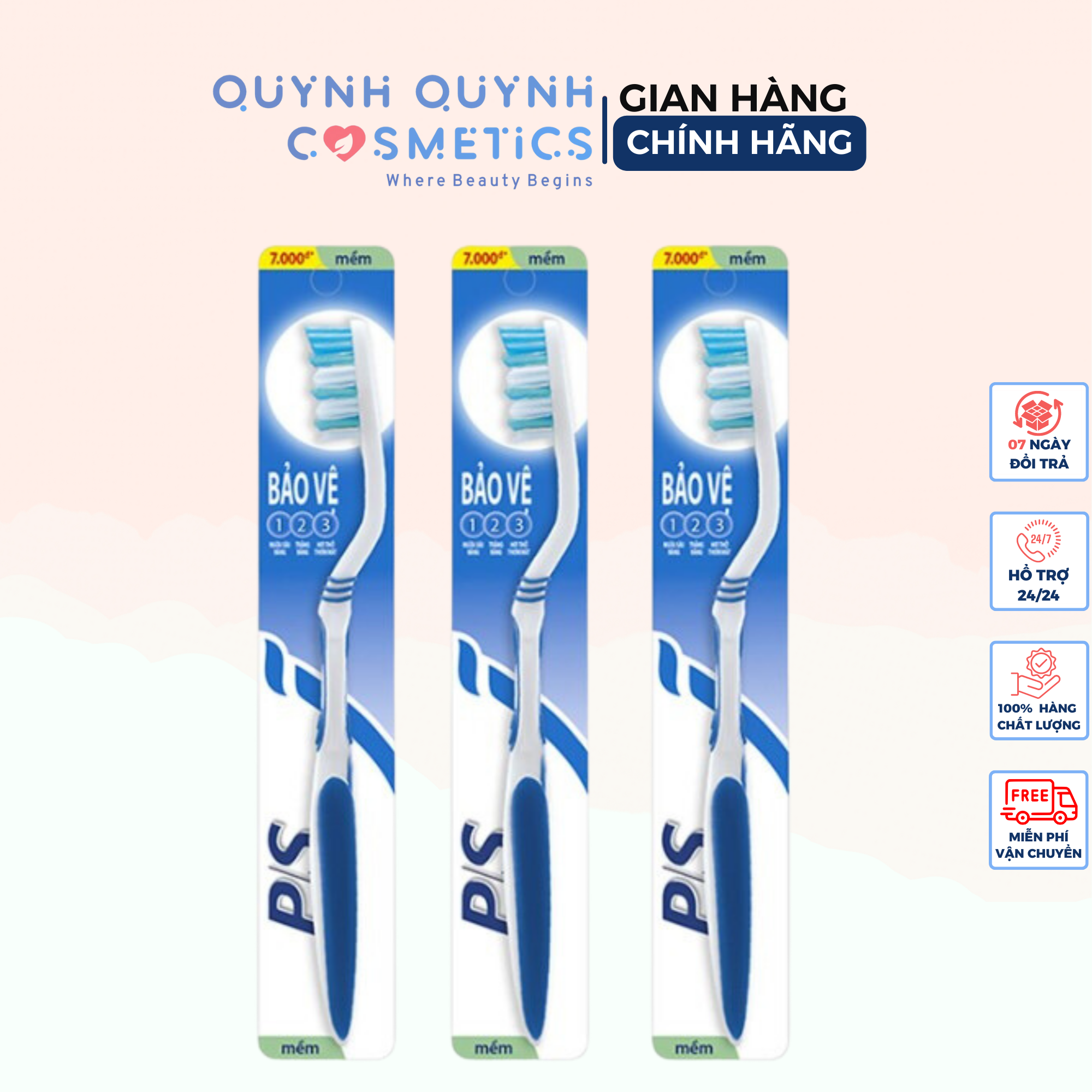 Set 2 cây bàn chải p/s bảo vệ 123 - bàn chải đánh răng p/s bảo vệ 123