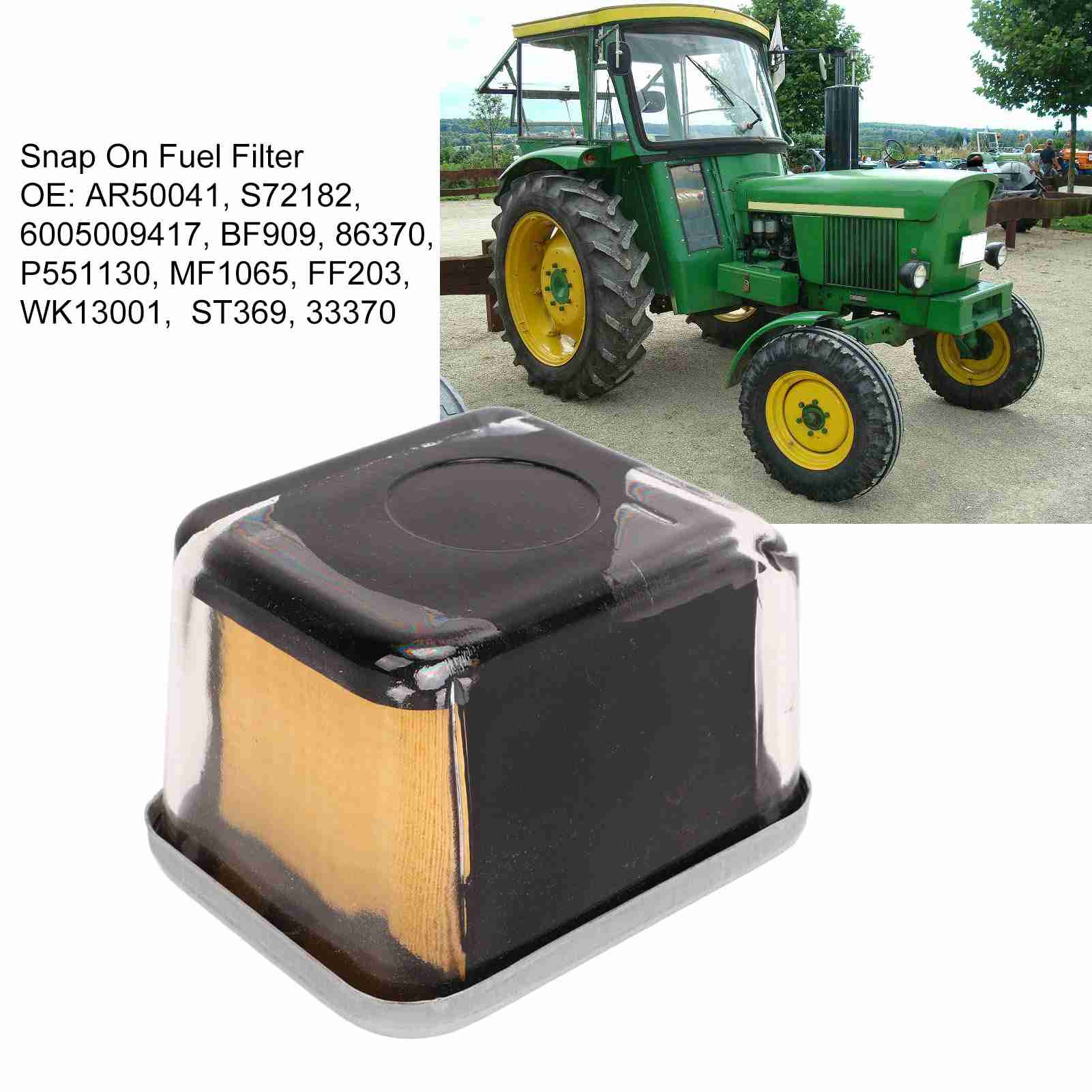 Chụp trên bộ Lọc nhiên liệu ar50041 nhôm hợp kim Bát thủy tinh cho john deere 20 30 40 50 55 Series