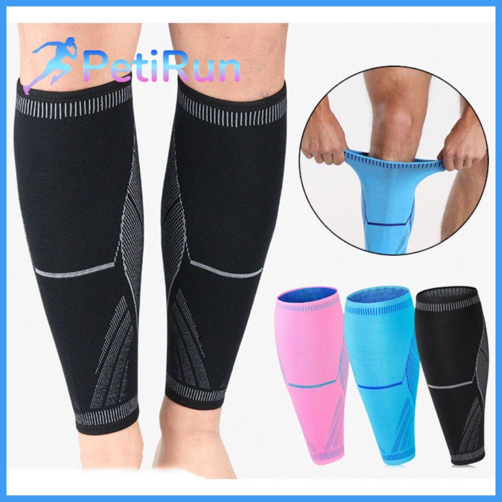 PETIRUN Nylon Tay áo nén cho bắp chân Mềm mại Đen Hồng Xanh Tất chân Chất lượng cao Bảo vệ chân An toàn thể thao