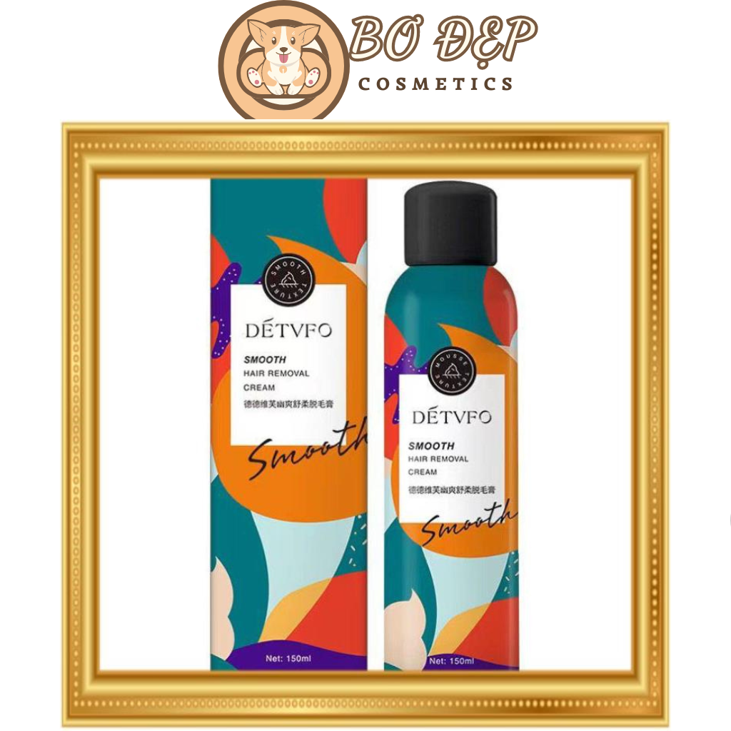 [Che Tên] Kem Xịt Tẩy Lông Detvfo 150ml Dưỡng Da Mềm Mượt, Se Khít Lỗ Chân Lông Sau Tẩy Lông
