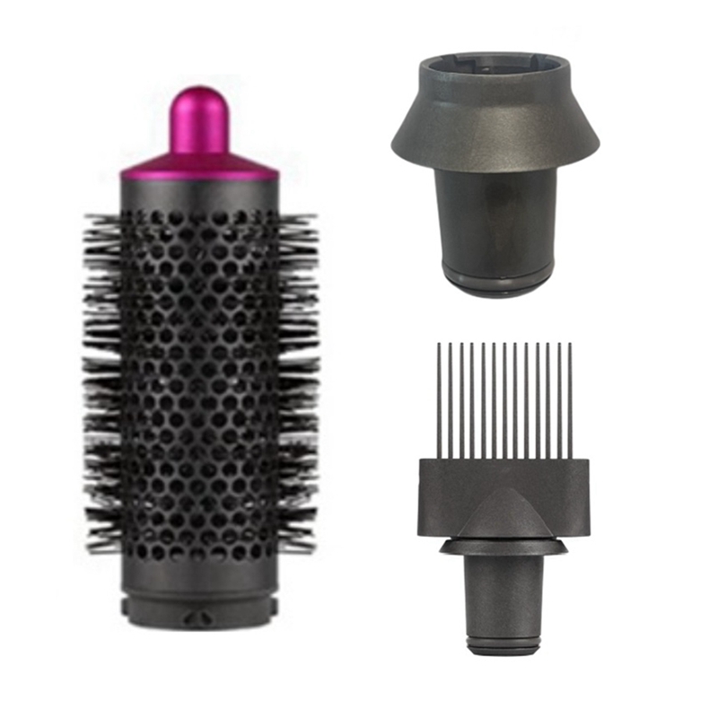 Cylinder Comb Wide Tooth Comb for Dyson Supersonic Hair Dryer Curling Attachment Fluffy Straight Hair Styler Nozzle Tool
