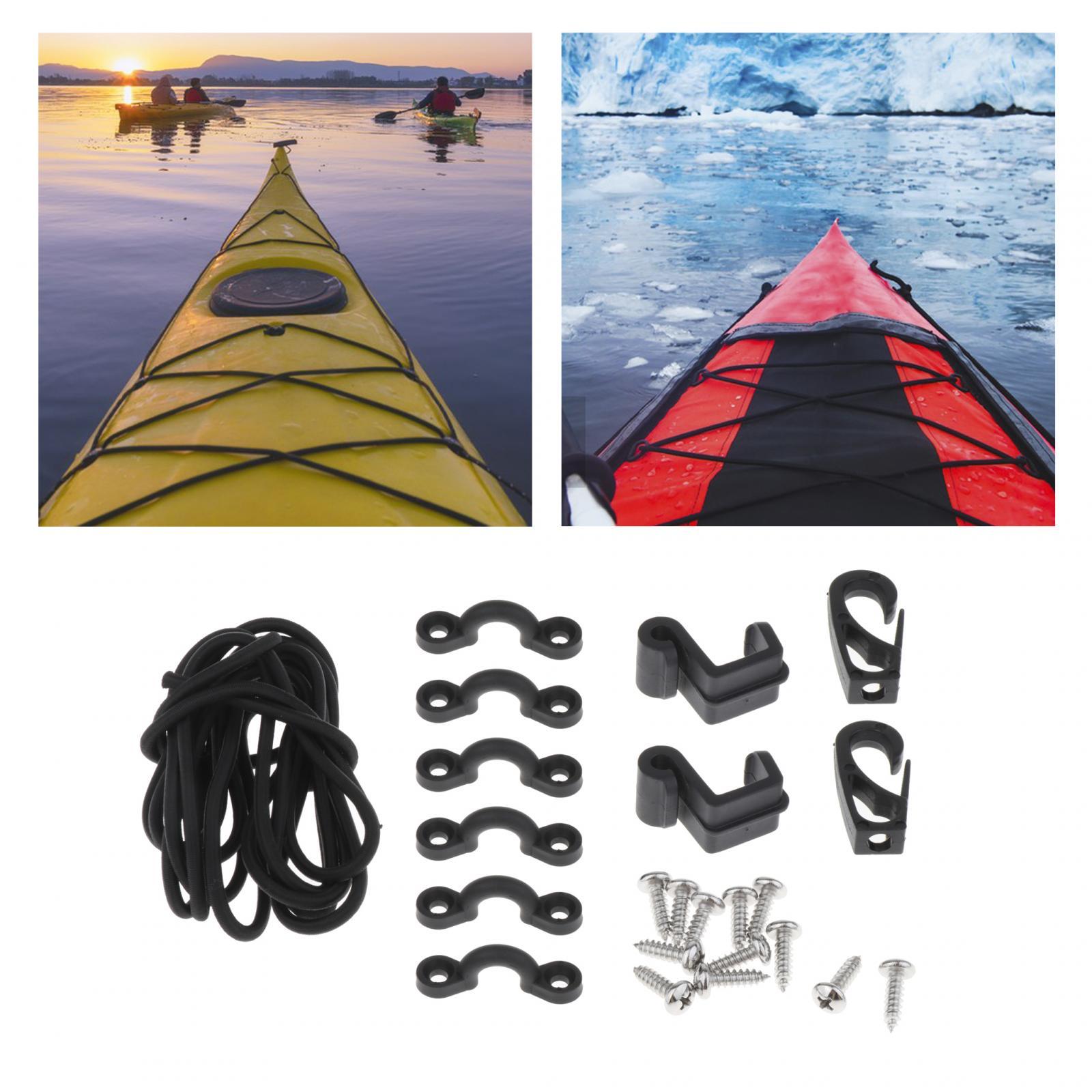 Deck Rigging Set Accessory Fishing Storage Bungee Set with Bungee Cord Hooks
