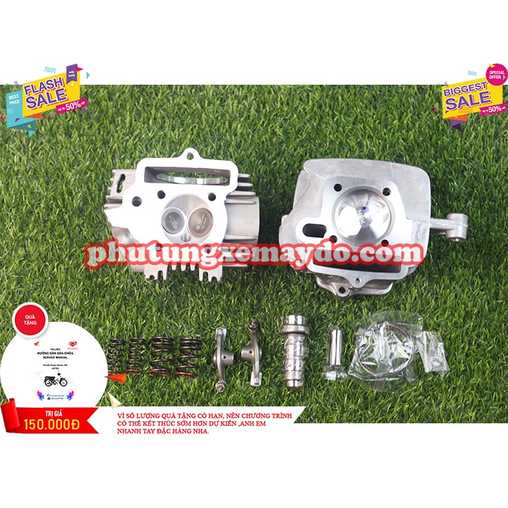 Full Bộ Đầu Lòng Wave Trái 54 56 mm Dài 78 ( Đầu Lòng Xupap Cam Cò Lò Xo Đầu )