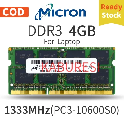 micron New DDR3 4GB 1333Mhz PC3-10600S for notebook laptop RAM Memory 1.5V