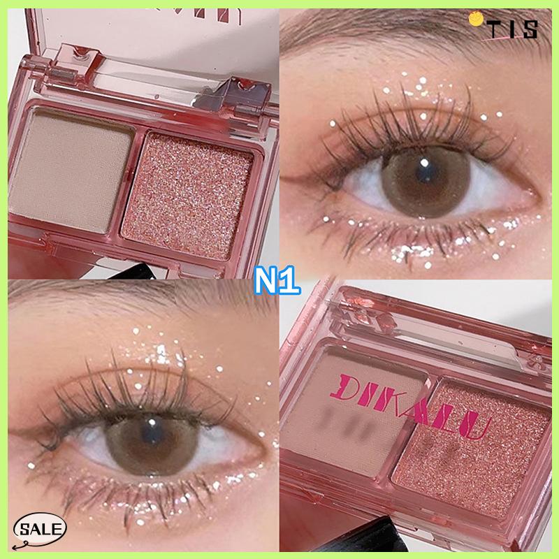 Follow Get New【TIS】 Dikalu tối đêm đen Eyeshadow Palette long lanh Matte Pearlescent ánh sáng lung linh Shinny mắt sắc tố Eyeshadow Hàn Quốc mỹ phẩm trang điểm - 5