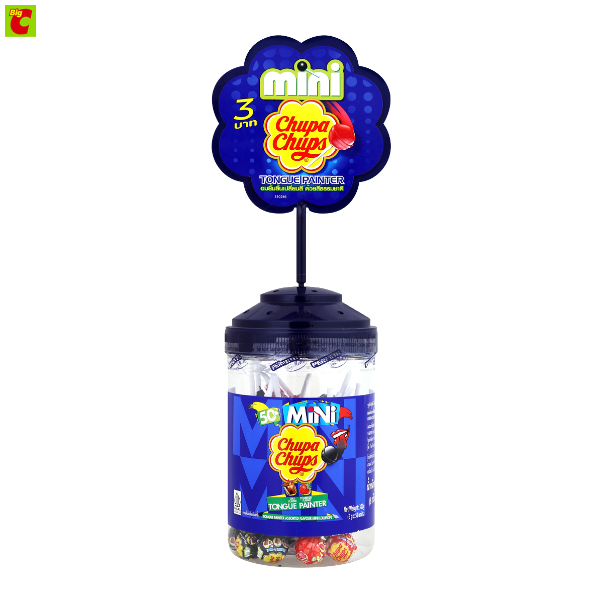 Jupajubes Mini Tang Pinteer Lollipop with Fruit Flavors and Cola Flavor, 6 G. X 50 Pieces ราคา 115 บาท*ส่งฟรี