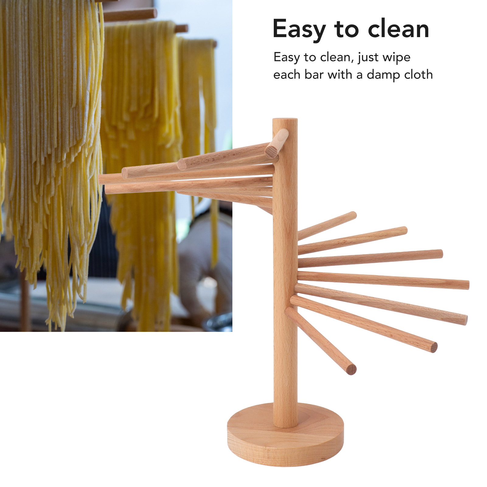 Spaghetti Đứng Máy Sấy Dễ Dàng Để Làm Sạch Giá phơi mì ống Gỗ 18 Thanh Tiết Kiệm Không Gian Đóng Mở Tái Sử Dụng Cho Nhà Bếp Cho Spaghetti