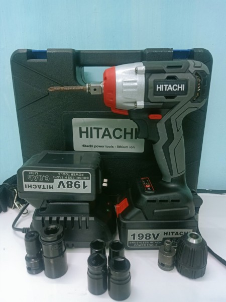 Máy khoan siết pin Hitachi đa năng, không chổi than , 3 chức năng, Tặng kèm 10 phụ kiện, giá rẻ