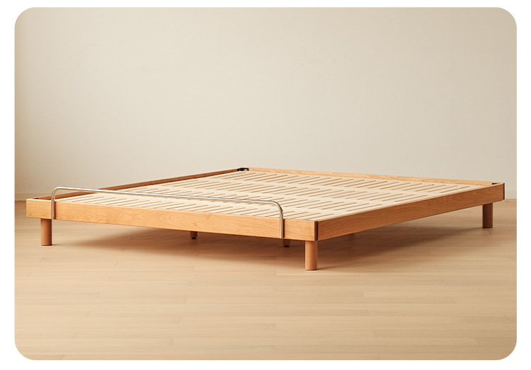 Huhu tatami yatak Japon tarzı masif ahşap çift kişilik yatak kiraz ahşap mobilya 1,5 metre 1,8 metre başucu yatağı olmayan küçük daire