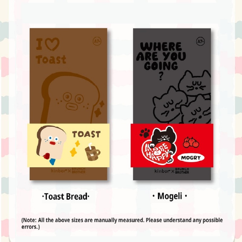 × BRUNCH BROTHER A7 Pocket Notebook Girl Cute Cartoon Co-Branded Journal Exquisite Portable Agenda Planning MINI Handbook SDFF