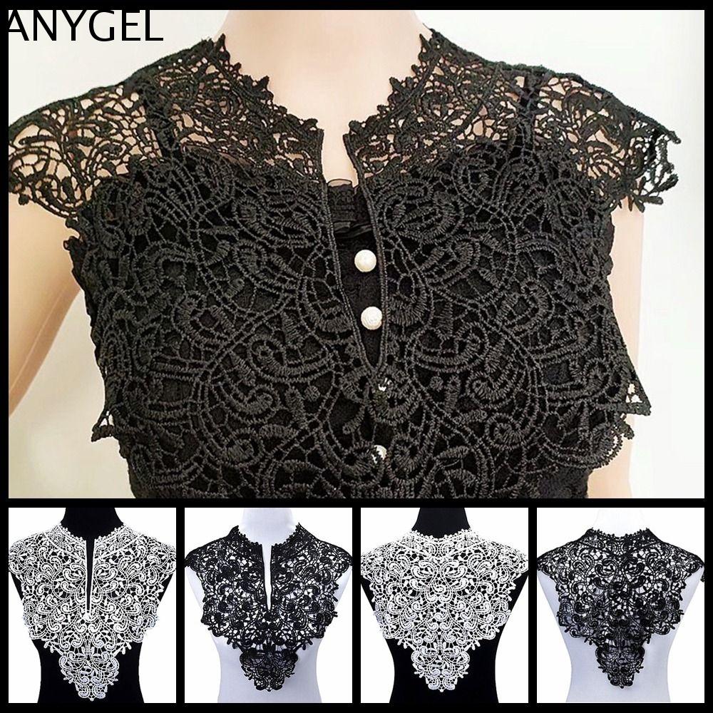 ANYGEL Có thể tháo rời Đường viền cổ áo ren Rỗng Băng đeo cổ Đường viền cổ áo khoét lỗ Thanh lịch Vả