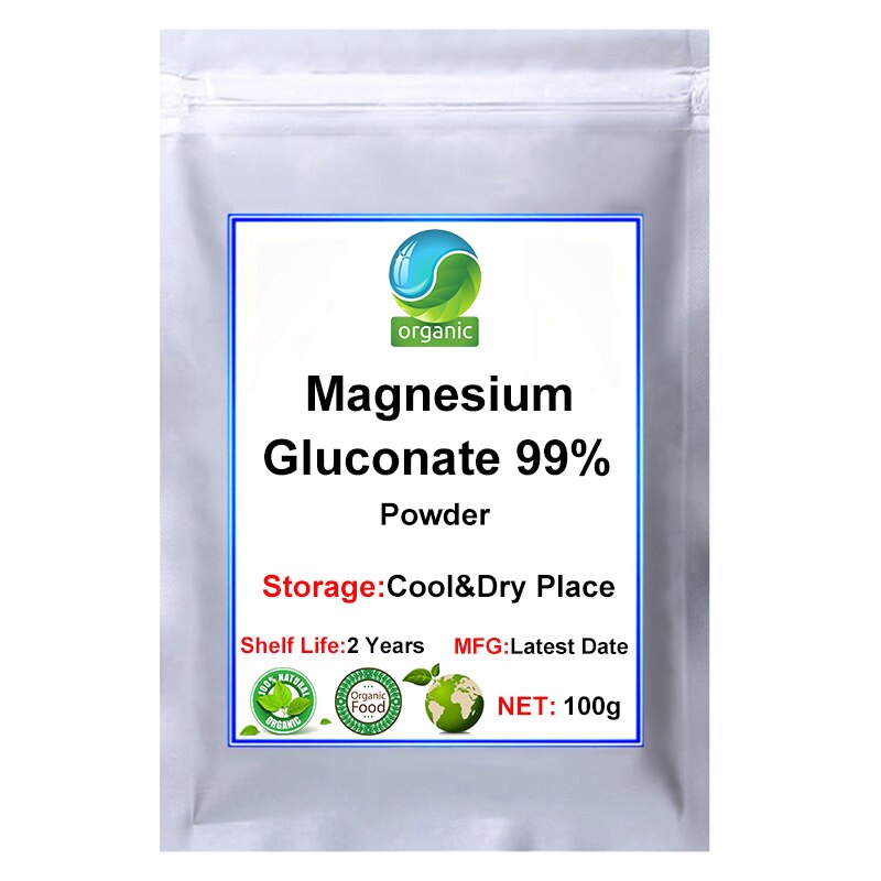 99% Magnesium Gluconate Powder Magnesium Nutrition Enhancers Good for Bone Muscles and Nerve Function