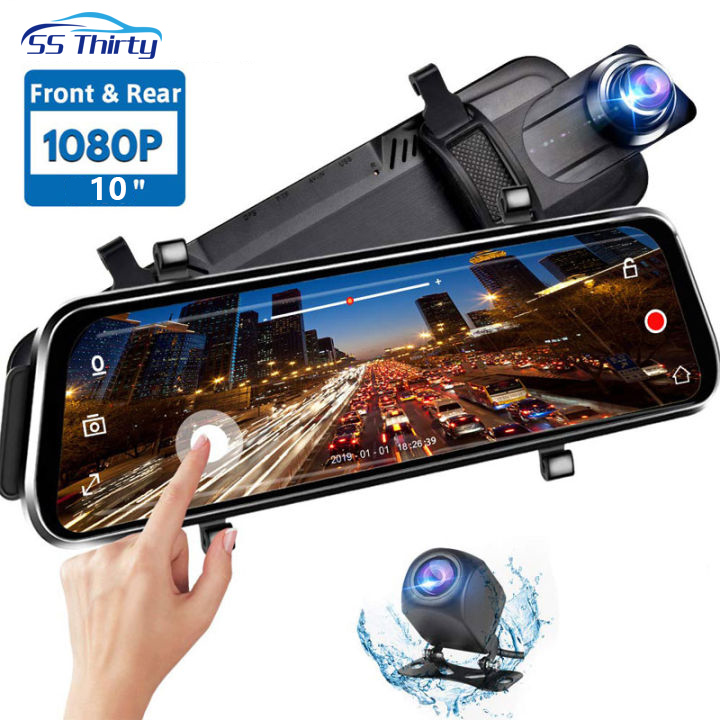 ( Mẫu Mới ) Camera Hành Trình Gương Tràn Viền Ô Tô , Xe Hơi Cao Cấp 10inch FullHD 2K Cảm Ứng Tích Hợp Cam Lùi - Hỗ Trợ Quay Đêm Cực Nét - Góc Quay Siêu Rộng 170 ° Bảo Hành 12T