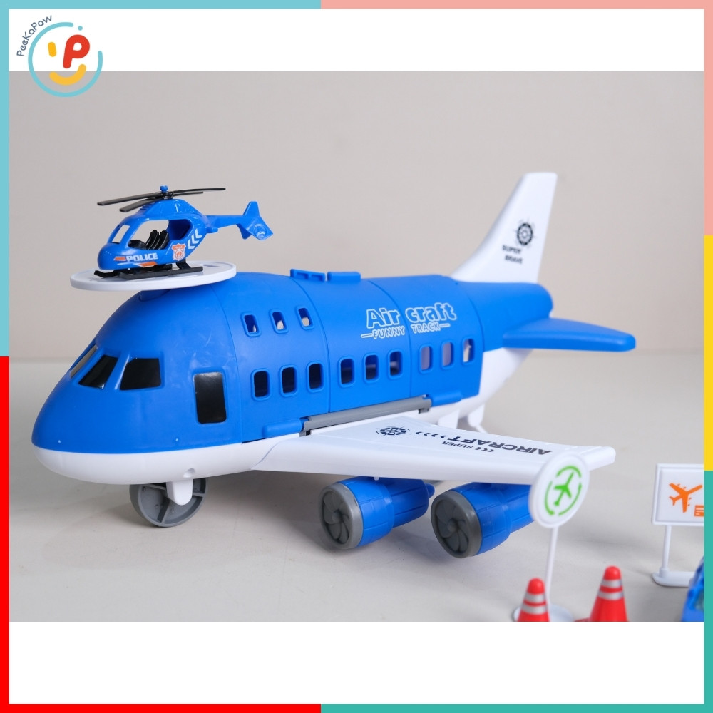 Police Patrol Car and Aircraft Sq08-4A Police Airport Peekapaw Toys
