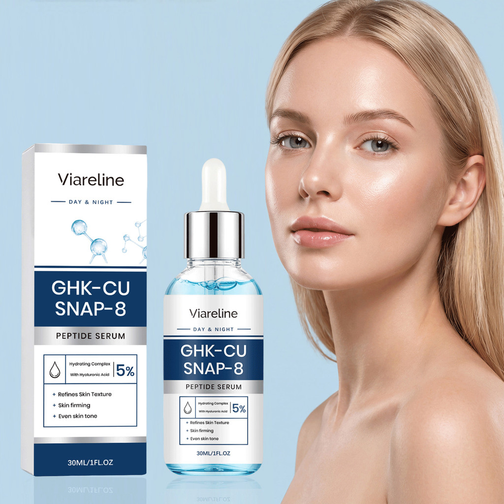 Ghkcu/snap8 Serum GHK-CU SNAP-8 Dual Peptide Anti-Aging Copper Glow Face Cream Add Derma Roller