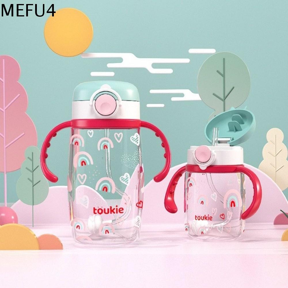 MEFU4 với ống hút Cốc hút cho trẻ em Silicon Dung lượng lớn Ly trong suốt cho trẻ em Cốc uống nước cho trẻ mới biết đi 220ml/350ml Bình nước Trẻ em