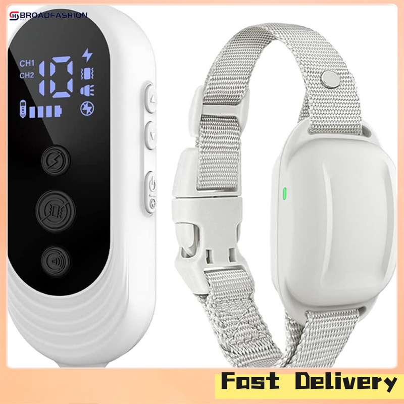 Broadfashion IN stock Dog Bark Collar Bark Collars With Adjustable Collar Vibration Mode Electric Shock Sound Prompt IP67 Waterproof Pet Accessories ราคา 770 บาท*ส่งฟรี