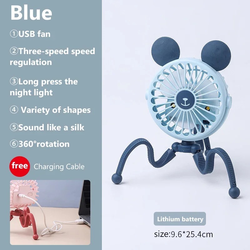 👉️Hot người bán👈️Mới Quạt Xe đẩy bàn di động Giường gấp cho bé sơ sinh cầm tay quạt ghế xe hơi có th