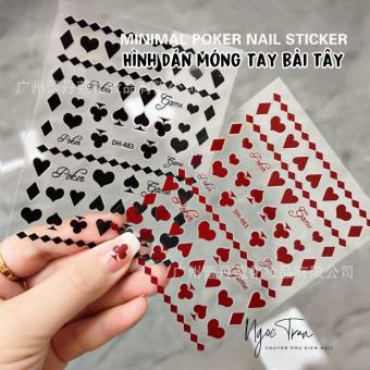 Sticker Nail 3D | Icon Bài Tây Joker | Hình Dán Móng Tay DH-483