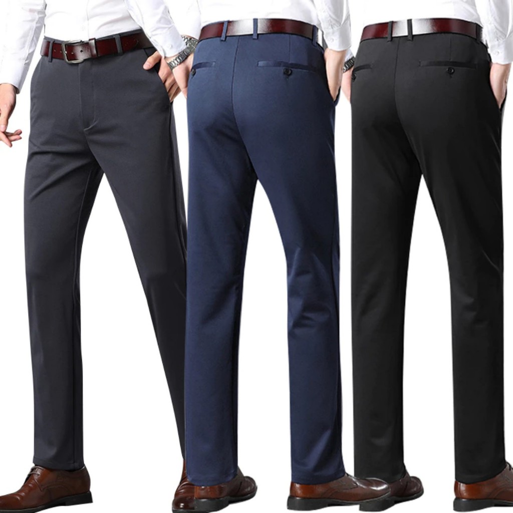 Quần tây nam công sở trung niên đẹp vải dày dặn mềm mịn không phai màu Quần âu nam công sở