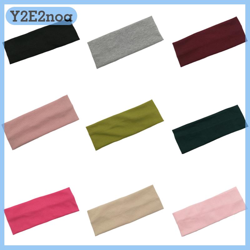 Y2E2noa Cô Gái Kẹo Màu Dệt Kim Tóc Ban Nhạc Yoga Tập Thể Dục Mồ Hôi Hấp Thụ Headband Chủ Đề Bông Mặt Rửa Trang Điểm Tóc Ban Nhạc