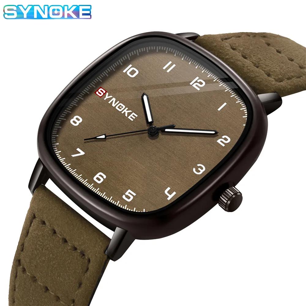 SYNOKE Men Quartz Watch Fashion Simple Business Belt Quartz Watch For Men Watch Student Wristwatch Sports Non Mechanical ราคา 289 บาท*ส่งฟรี