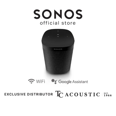 Sonos One (Gen 2) - Voice Controlled Smart Speaker with Google Assistant