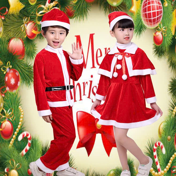 Bộ trang Phục Noel Dành Cho TRẺ EM Chất liệu vải nhung cao cấp