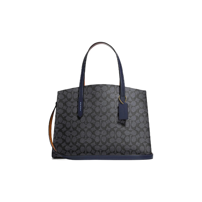 กระเป๋าสะพายข้าง กระเป๋าถือแฟชั่น Coach Charlie Canvas With Leather Crossbody Bag, กระเป๋าสะพายไหล่ Large Women's สีดำ 31210-LIO3N ราคา 38,566 บาท*ส่งฟรี
