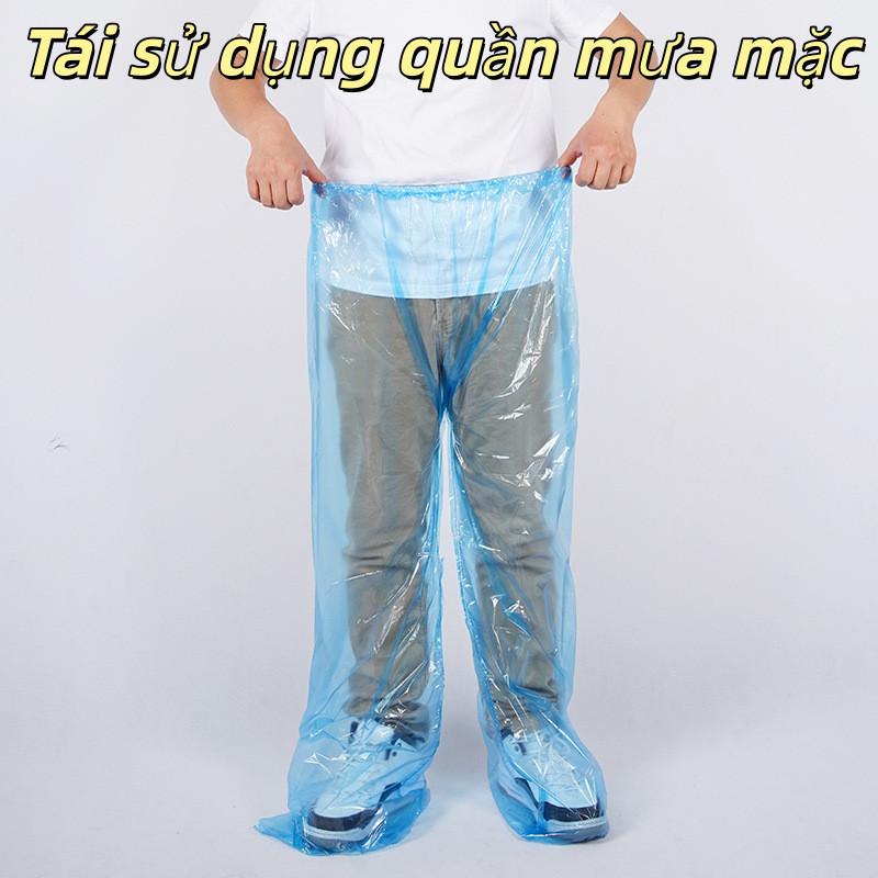 Waterproof Thick Disposable Foot Bag Rain Pants Outdoor Even Closed Foot Rain Pants
