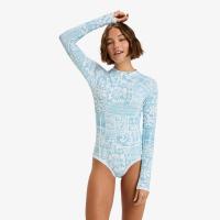 Roxy Womens Flowers Wave Onesie Sky Blue Surfenirs Rash Vest