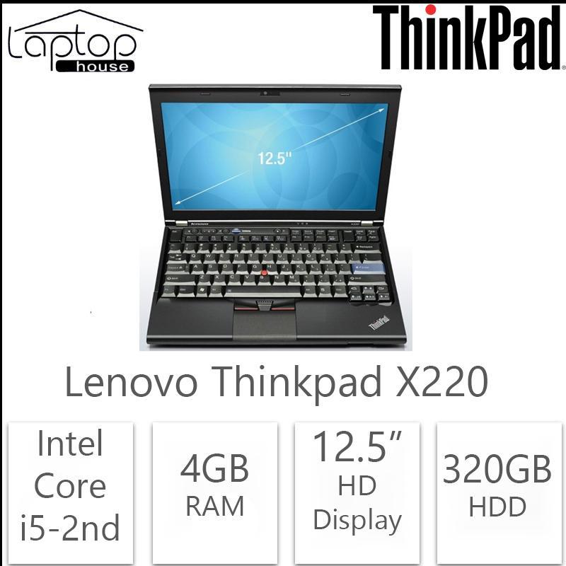 Lenovo Laptop Thinkpad X220 i5 2nd gen 4GB RAM 320GB HDD (Refurbished)