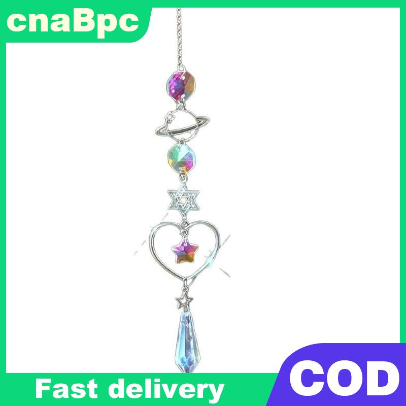 CnaBpc เครื่องทำกระดิ่งลมคริสตัลสีรุ้งที่ดักฝันที่ดวงอาทิตย์จี้จับฝันอุปกรณ์ตกแต่งสวนบ้านกระดิ่งลมวันหยุดเทศกาลของตกแต่งบ้าน ราคา 68 บาท*ส่งฟรี