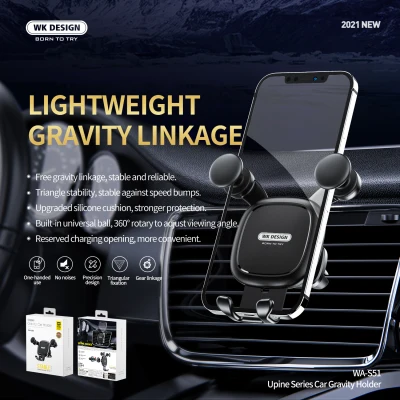 Hoco Universal Gravity Auto Phone Holder Car Air Vent Clip Mount Mobile Phone Holder CellPhone Stand Support For iPhone For Samsung