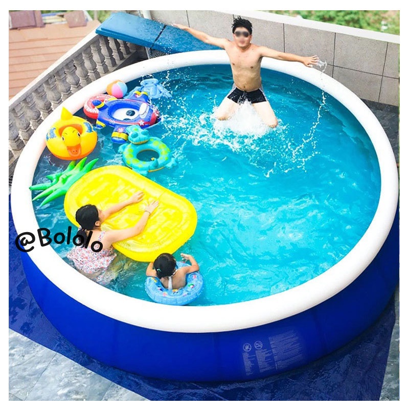 80CMBololo Bể bơi Bơm Hơi Hình Tròn Cỡ Lớn Có Kẹp Tiện Dụng Cho Bé