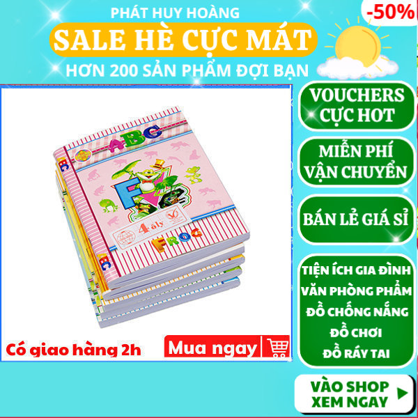 Lốc 5  cuốn tập ABC 200 trang 4 ô li loại tốt giá sỉ vở 200 trang   vở 4 ô li  Giá rẻ  Chất lượng  V