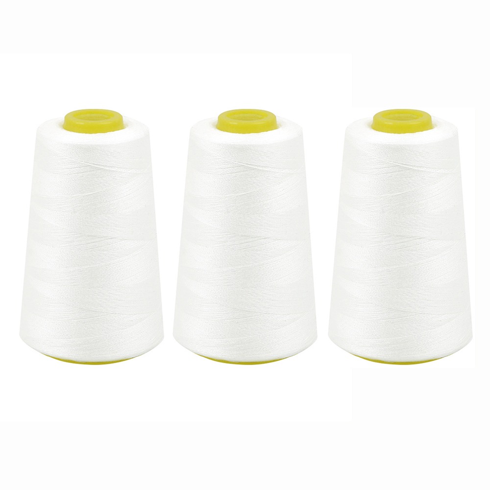 LINKENER 3000yards 402 Sewing Thread Cones Spool Black White Polyester Thread Sewing Supplies Hand Sewing Machine