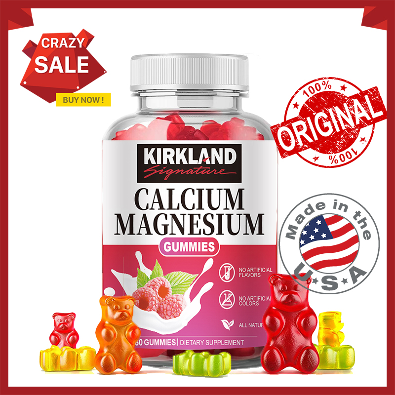 Kẹo Dẻo Canxi hữu cơ canxi, magie, kẽm Calcium Citrate Magnesium And Zinc Canxi hữu cơ cho người lớn KIRKLAND