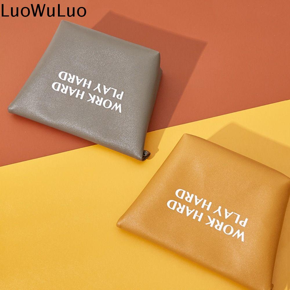 LUOWULUO Sức chứa lớn Túi trang điểm bằng da PVC Chữ cái Màu sắc tinh khiết Túi đựng mỹ phẩm Thanh lịch Phong cách Hàn Quốc Túi giặt du lịch Hàng ngày