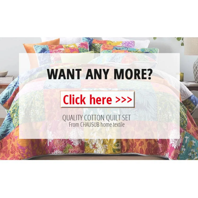 （Neues Produkt）CHAUSUB Neues Patchwork-Quilt-Set aus Baumwolle, 3-teilig, Tagesdecke auf dem Bett, bestickte Bettdecke in Queen-Size-Größe, gesteppter Bettbezug als Bettdekor