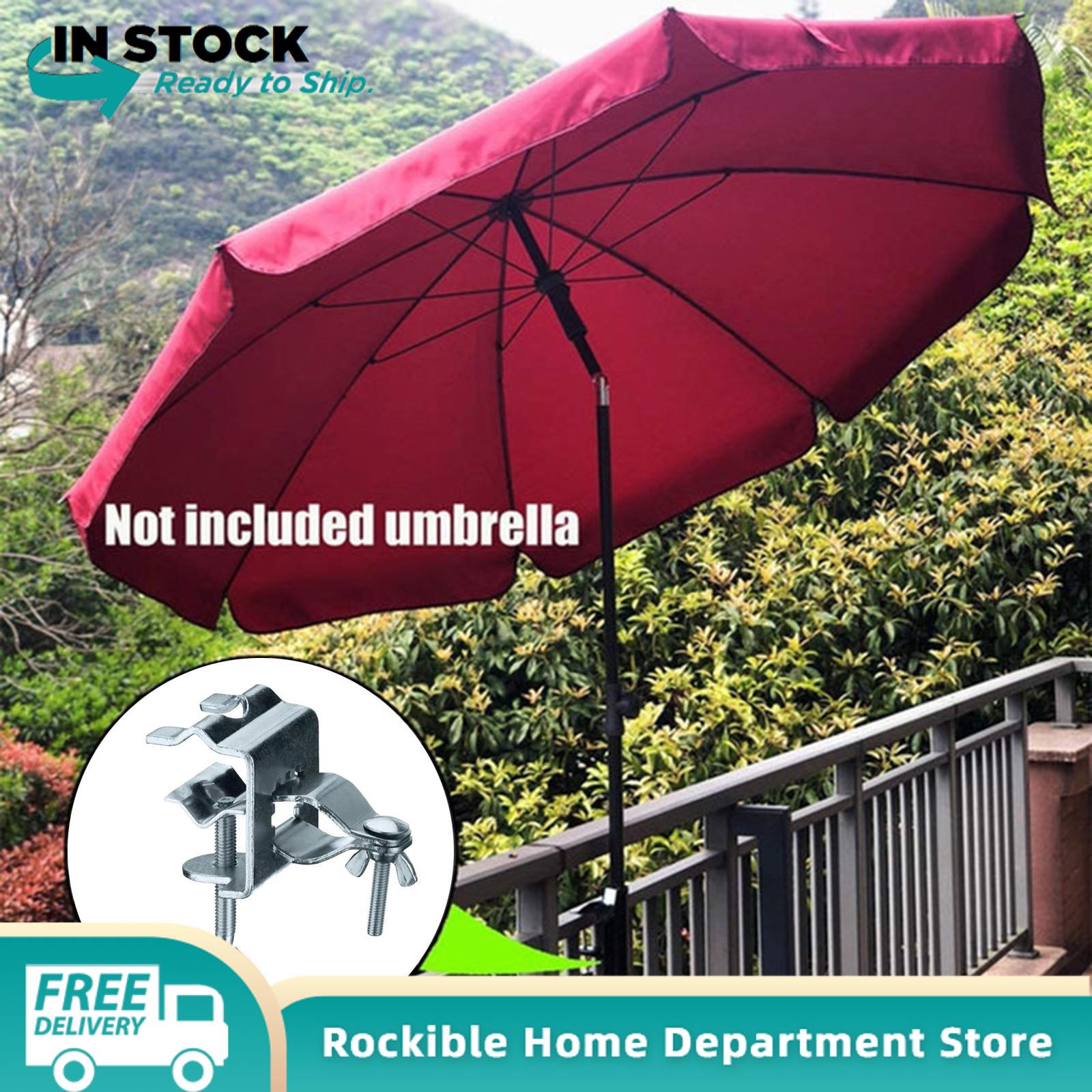 rockible 1Pc Balcony Umbrella Holder Parasol Table Clamp Patio Beach